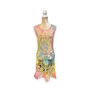UNIF Crochet Tie Dye Fleur Dress Size S Small